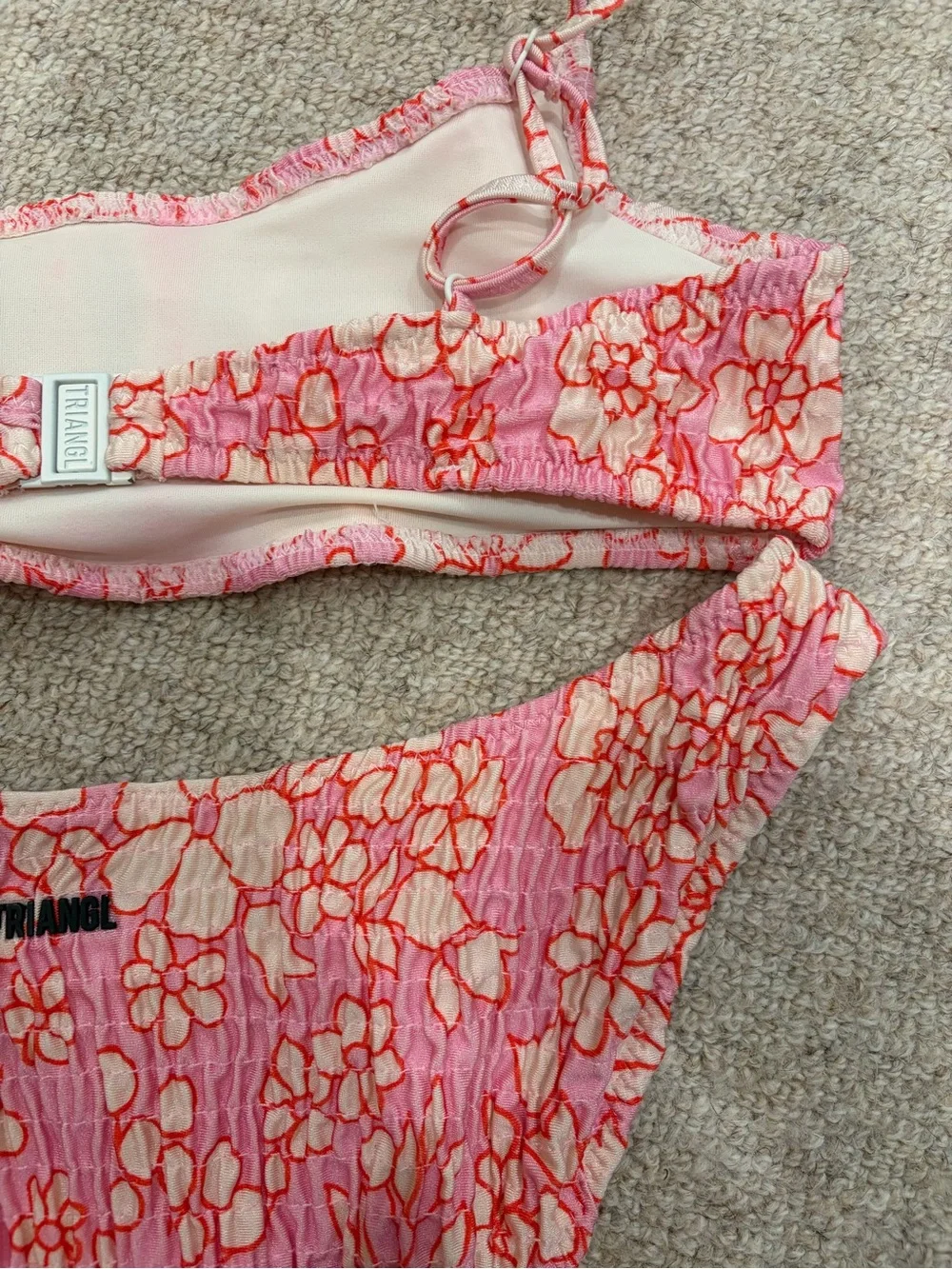 triangl swimwear Pink Floral Two-Piece Bikini